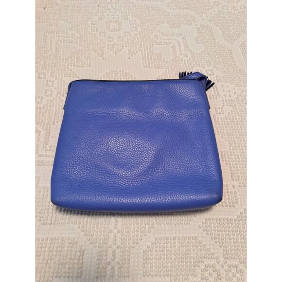Kate Spade New York Blue Pebbled Leather Zipper Crossbody Purse Bag - Picture 3 of 10